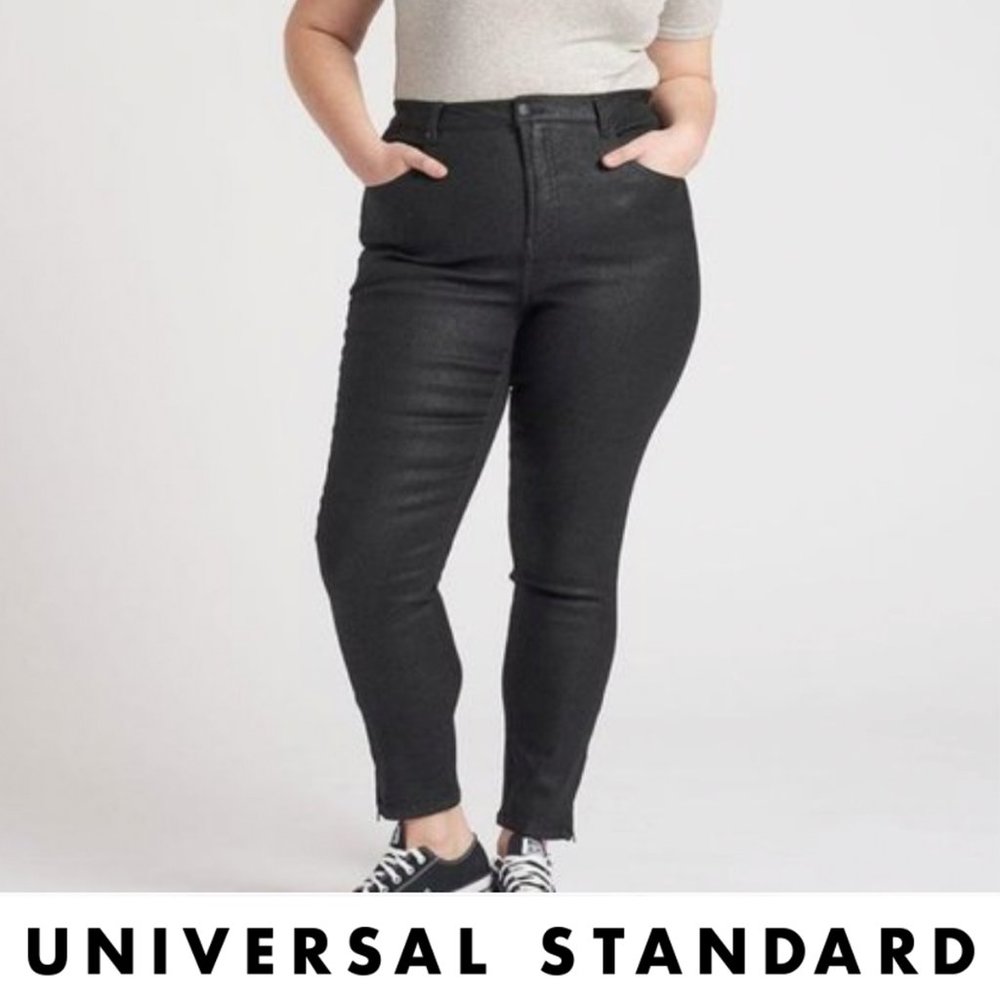 Meuse High Rise Resin 30” Jeans in Black (22) [NWOT]